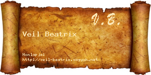 Veil Beatrix névjegykártya